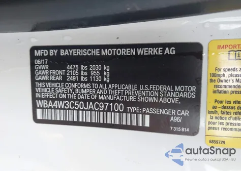 2018 BMW 430I z USA, uszkodzony, nr VIN WBA4W3C50JAC97100